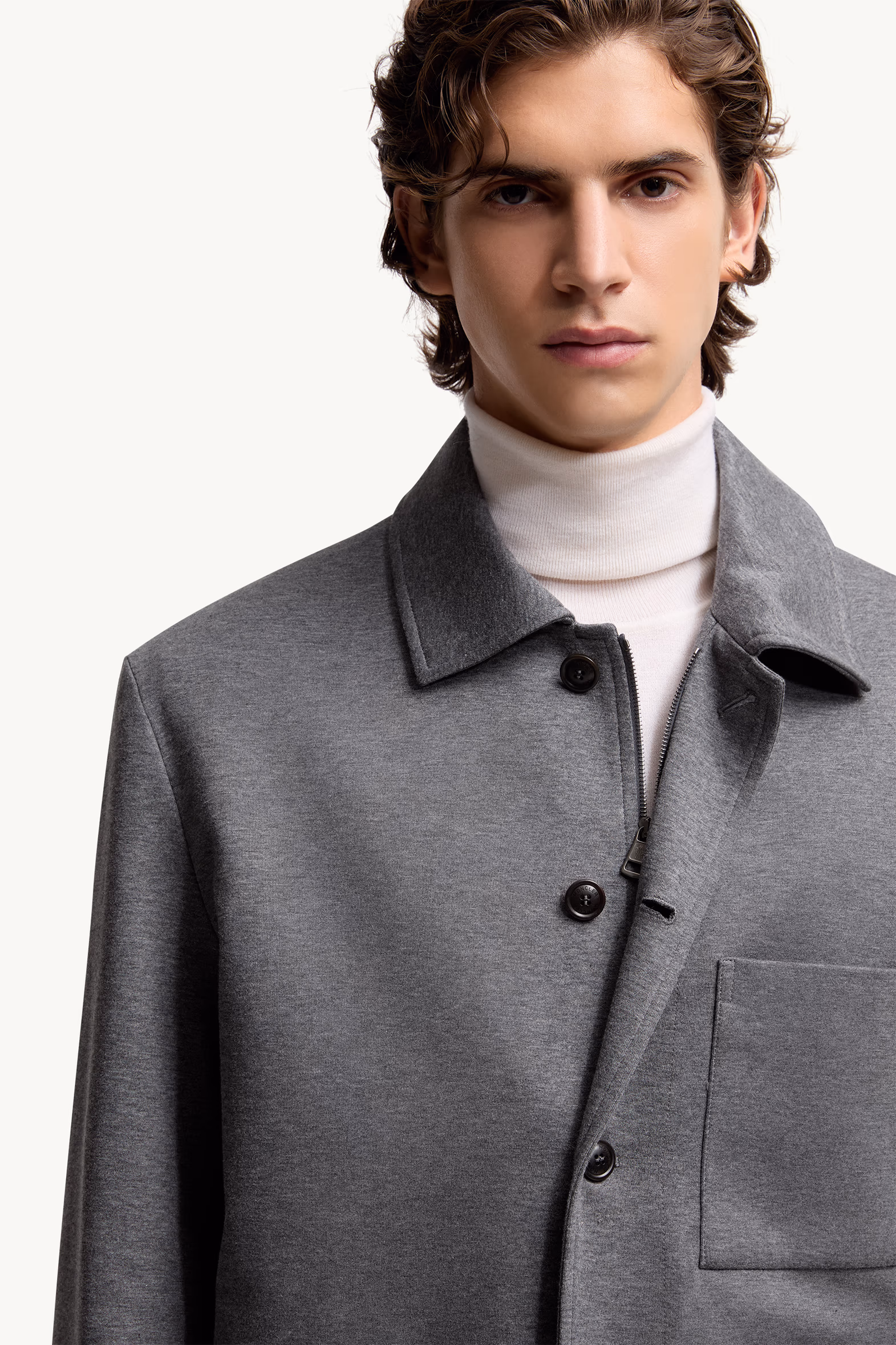 Cabalian Shirt Jacket Men Grey Moncler 6